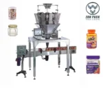 Automatic Plastic / Glass Jar Bottle Snack Candy Gummy Nuts Filling Packaging Machine - Image 3