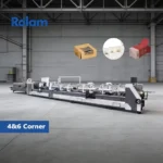 Rolam High Speed Cardboard Paper Box 4 6 Corner Crash Lock Bottom Fully Automatic Folder Gluer Carton Pasting Folding Gluing Machine - Image 3