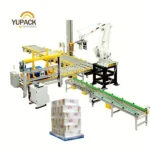 Automation Stretch Wrapping Robot Palletizing System with Pallet Dispenser Conveyors - Image 3