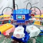 4color Rotary Screen Printing Machine for Tshirt Nonwoven Bag Screen Printer Kraft Paper Bag Impression Maquina Serigrafica Fabric Textile Silk Printing Machine