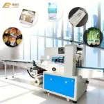 Automatic Candy Bread Chocolate Flow Packing Wrapping Cookie Cake Biscuit Pillow Horizontal Packaging Machine