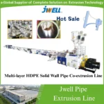 Jwell- HDPE Plastic Multi-Layer Solid Wall Pipe Single Screw Recycling Agricultural Co-Extrusion Machine with Different Layers and Thickness