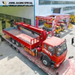 HOWO 12ton Truck Mounted Crane with Dirll and Ladder Boom Mobile Crane for Export - Image 2