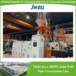 Jwell- HDPE Plastic Multi-Layer Solid Wall Pipe Single Screw Recycling Agricultural Co-Extrusion Machine with Different Layers and Thickness - Image 2