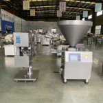 Industrial Easy Operation Pepperoni Bratwurst Salami Chorizo Hot Dog Ham Bacon Saucisson Frankfurter Sausage Vacuum Stuffing Filler Filling Making Machine - Image 4