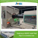 Jwell- HDPE Plastic Multi-Layer Solid Wall Pipe Single Screw Recycling Agricultural Co-Extrusion Machine with Different Layers and Thickness - Image 3