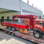 HOWO 12ton Truck Mounted Crane with Dirll and Ladder Boom Mobile Crane for Export